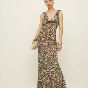 Reformation Leopard Print Maxi Dress